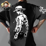 Oversized cotton Luffy One Piece T-shirt with Y2K graphic design by Infinite Visibility, featuring bold character artwork.