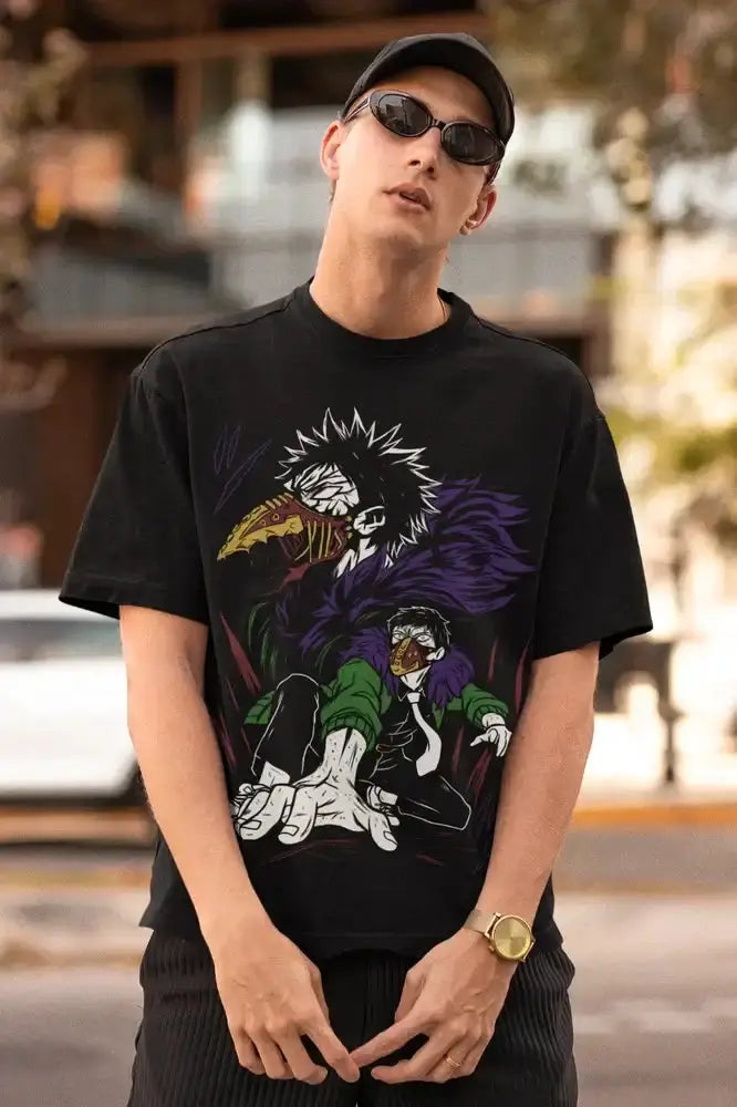 Overhaul Kai My Hero Academia kanji T-Shirt by Infinite Visibility showing a graphic design on the front.