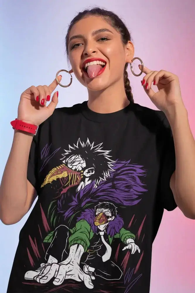 Overhaul Kai My Hero Academia kanji T-shirt by Infinite Visibility, featuring bold character graphics and Japanese text.