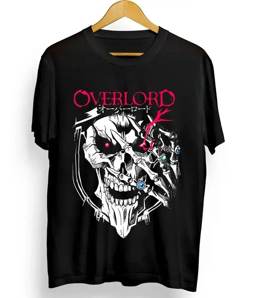 Overlord Ainz anime manga T-shirt by Infinite Visibility, featuring a detailed design on a comfortable cotton shirt in all sizes.