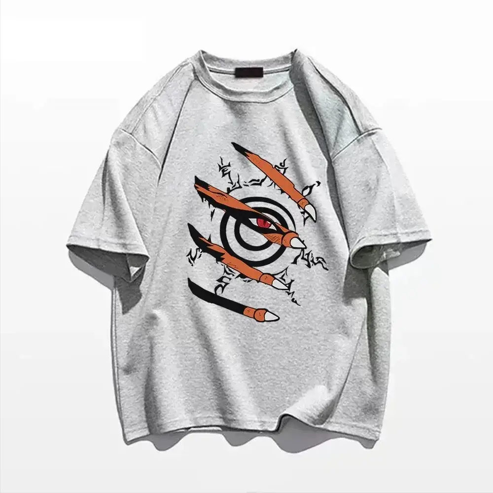 Naruto graphic T-shirt by Infinite Visibility featuring Nine-Tails Seal anime design on a black cotton top.