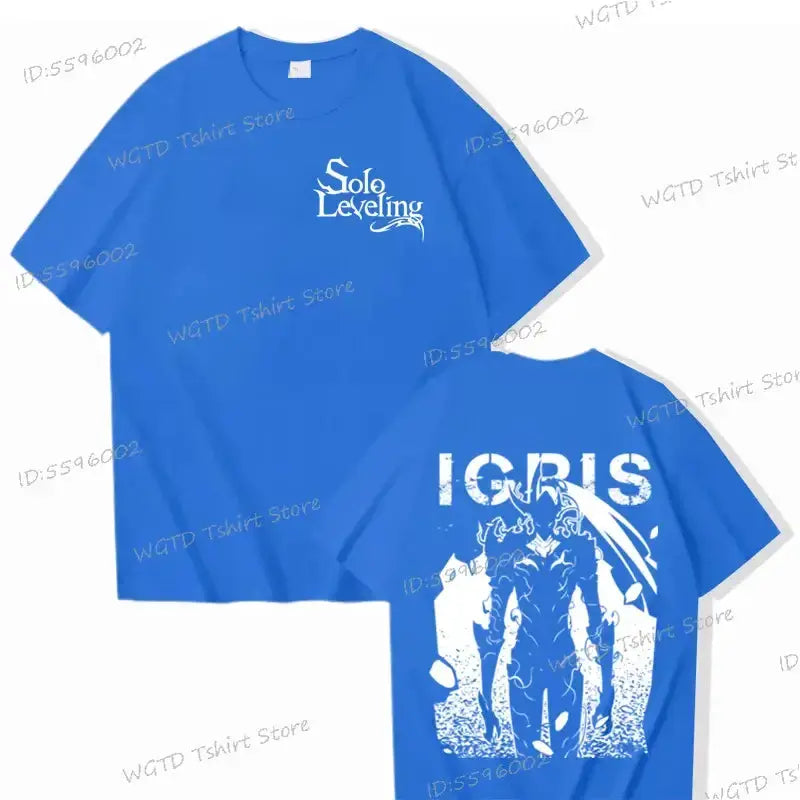 Infinite Visibility Solo Leveling Sung Jin-woo T-shirt made of 100% cotton, featuring a graphic design of the popular anime character.