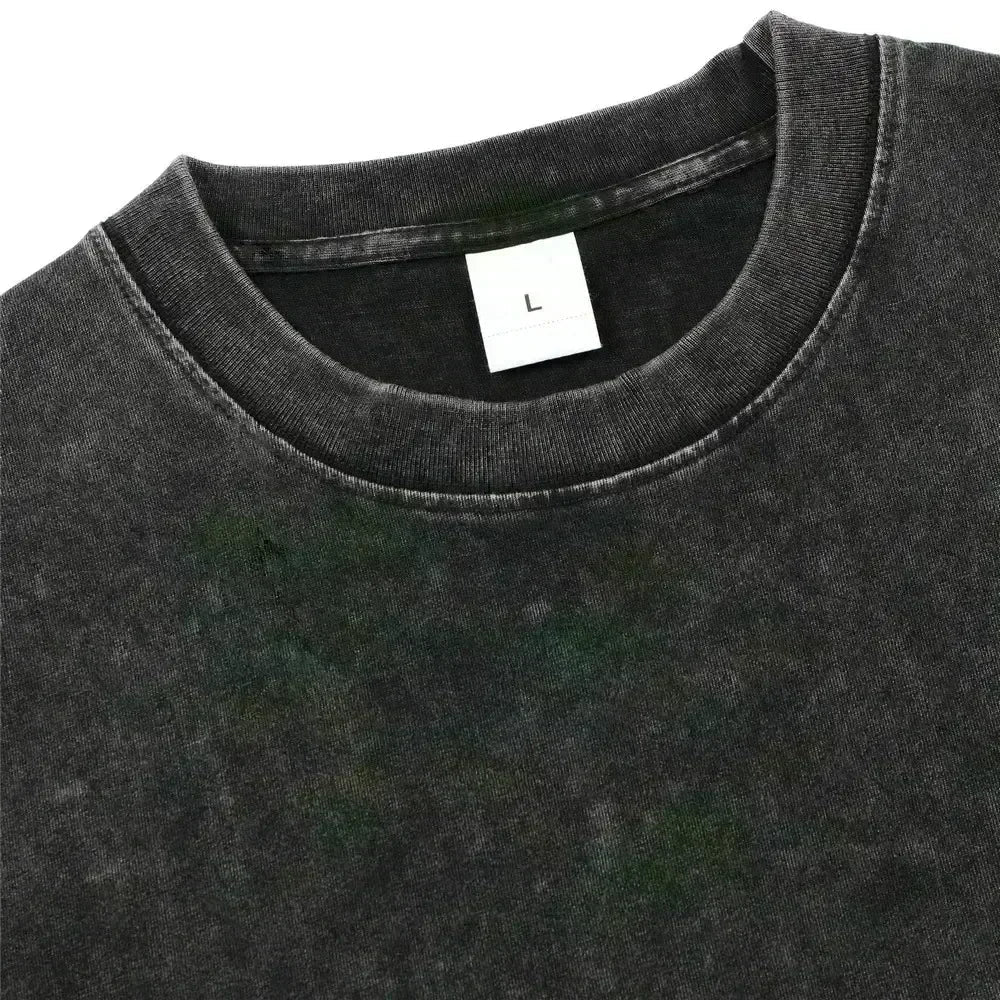 Vintage washed black Naruto Rock Lee streetwear T-shirt by Infinite Visibility, featuring a bold graphic design.
