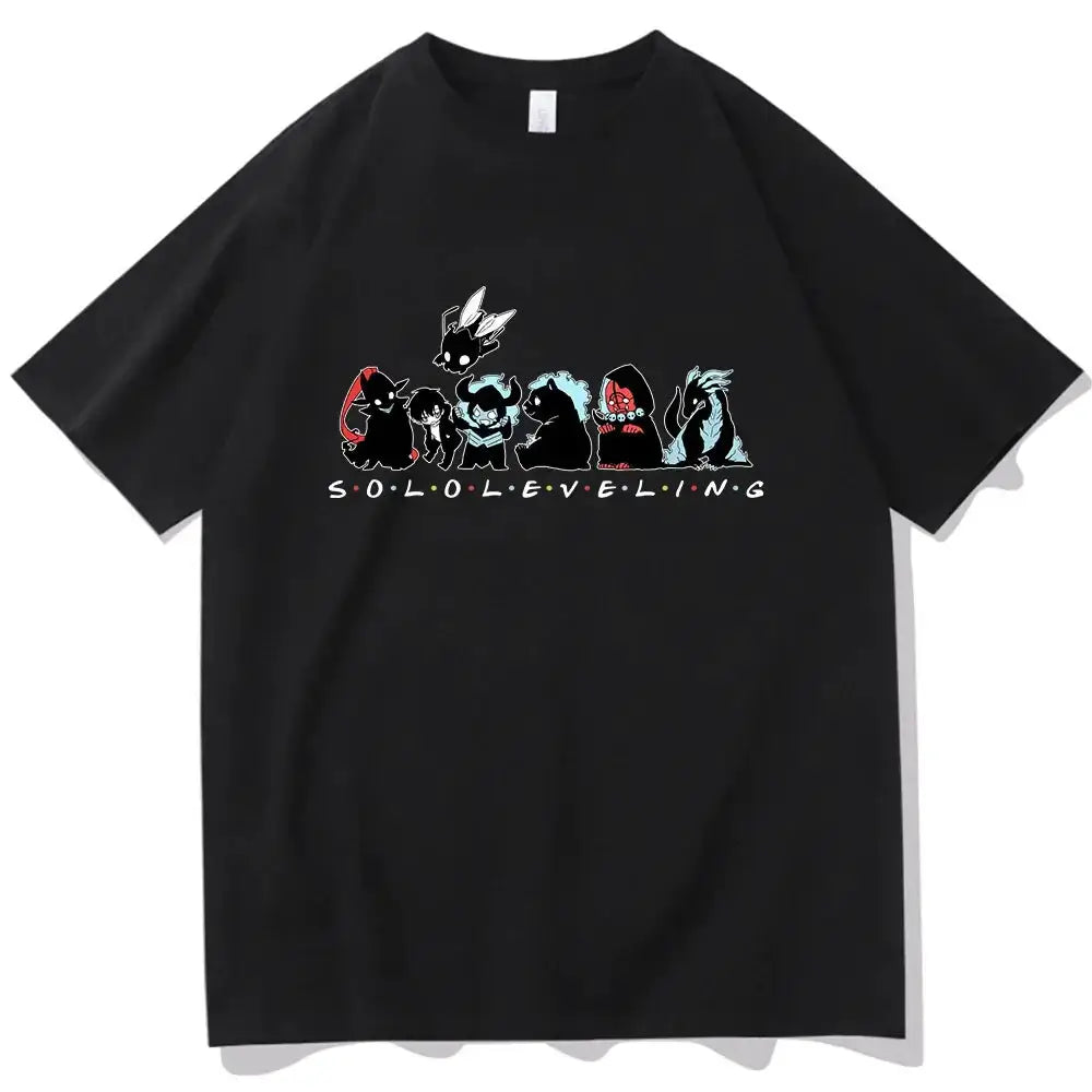 Cute Solo Leveling anime T-shirt by Infinite Visibility featuring vibrant character artwork, perfect for fans and casual wear.