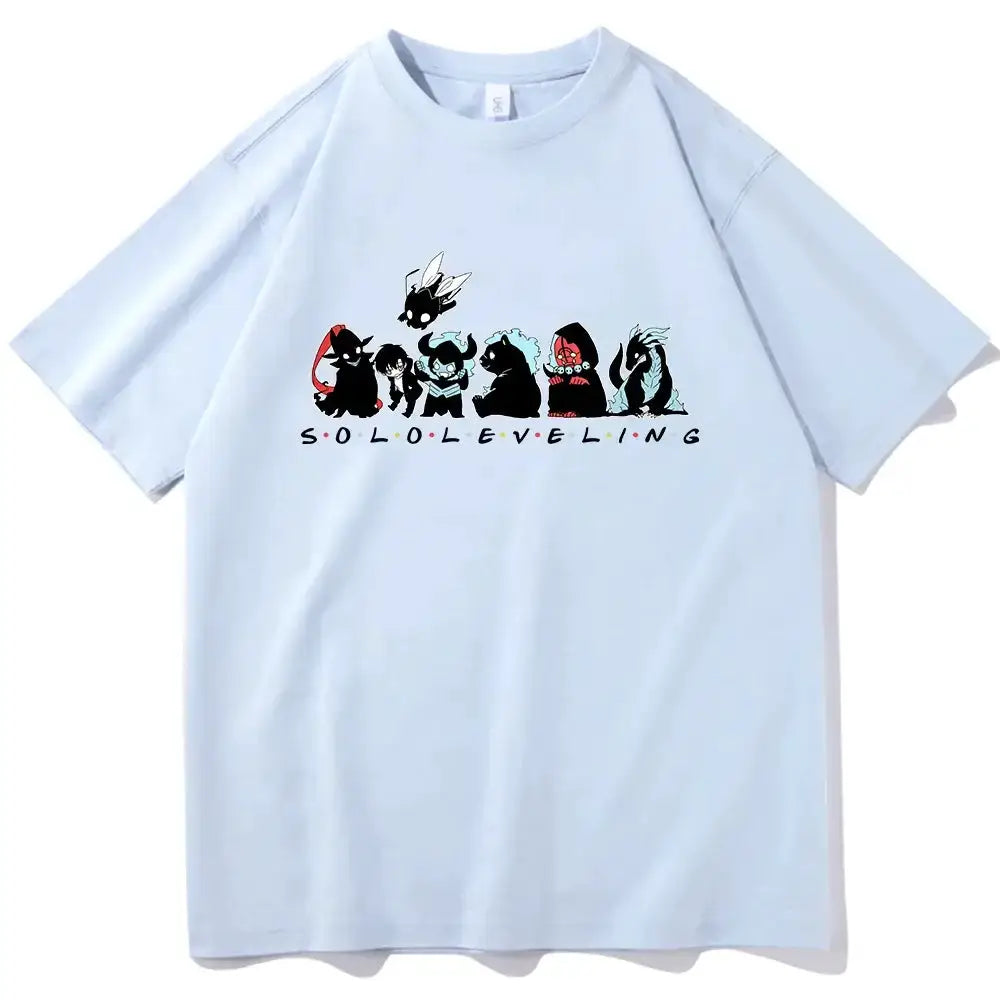 Cute Solo Leveling T-shirt for anime fans, featuring vibrant graphics and comfortable fit by Infinite Visibility.