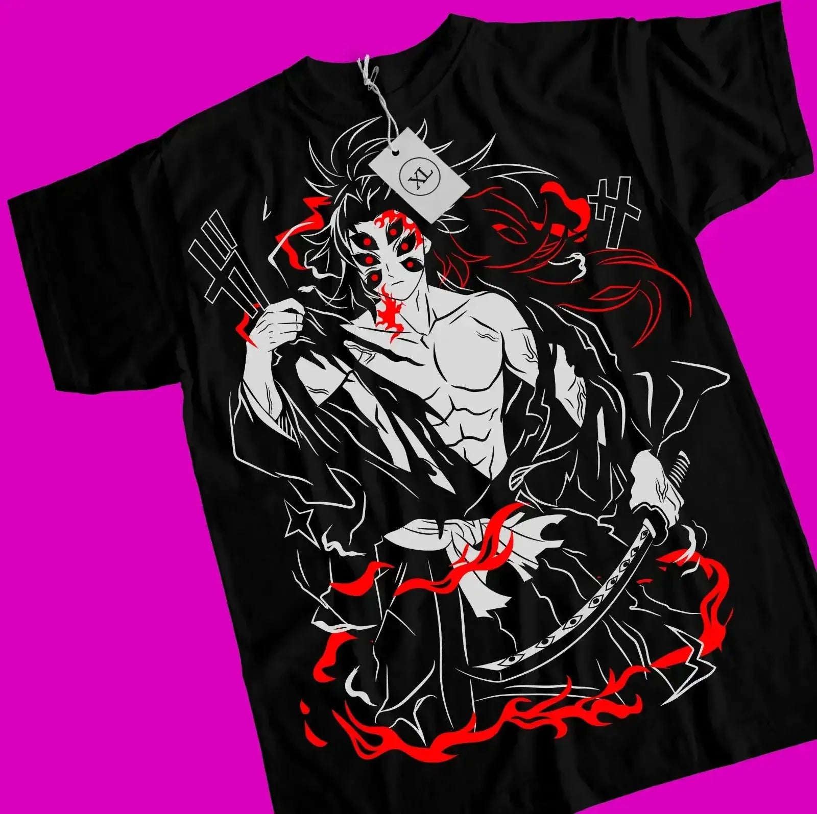 Black Hotaru Haganezuka T-shirt from Demon Slayer Y2K collection by Infinite Visibility, featuring character graphic and bold design.