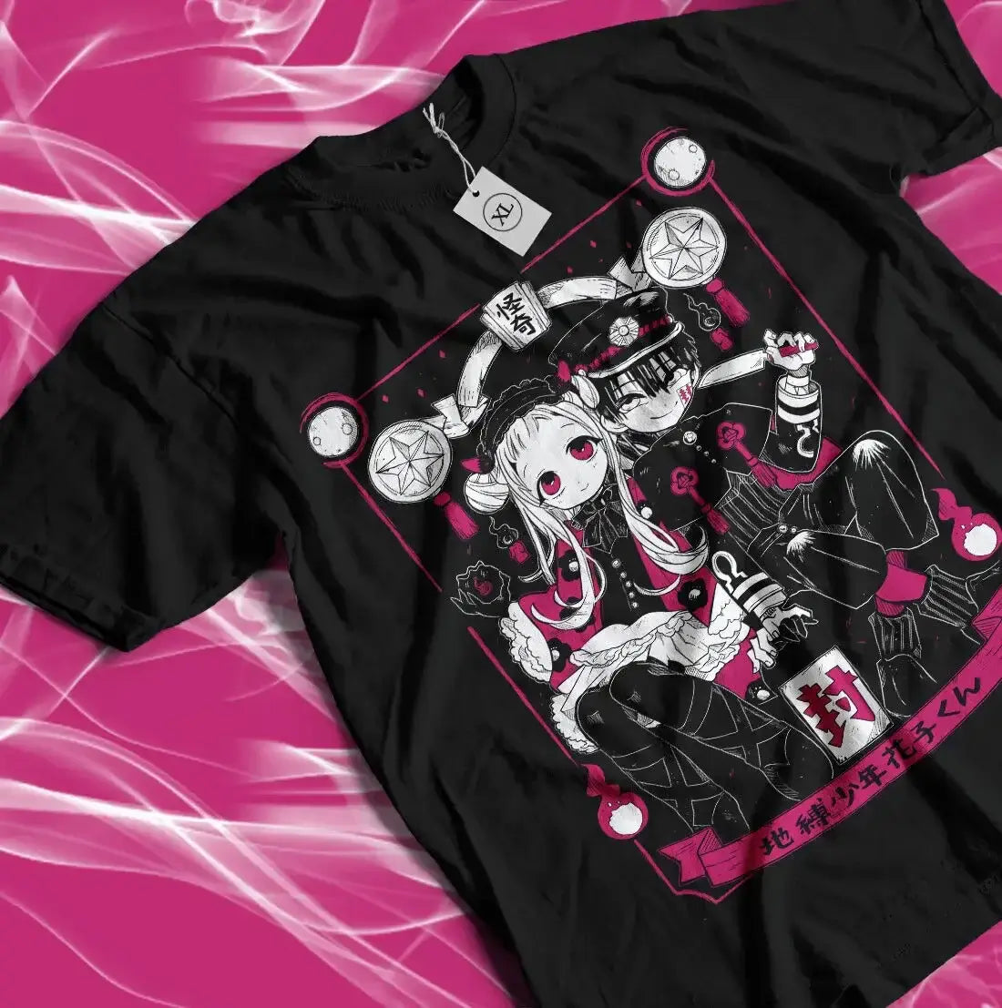 Hanako-kun Toilet-Bound anime T-shirt by Infinite Visibility, Y2K streetwear style featuring colorful character design