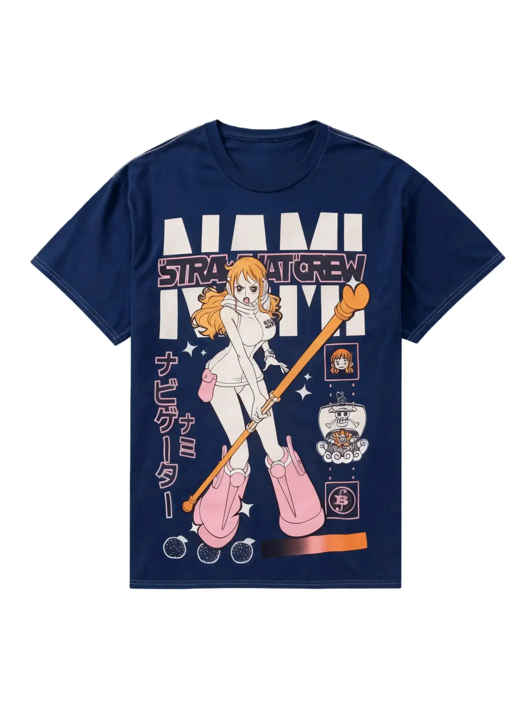 Infinite Visibility Nami Egghead Island T-Shirt featuring retro Y2K design in cotton, casual and stylish for everyday wear.