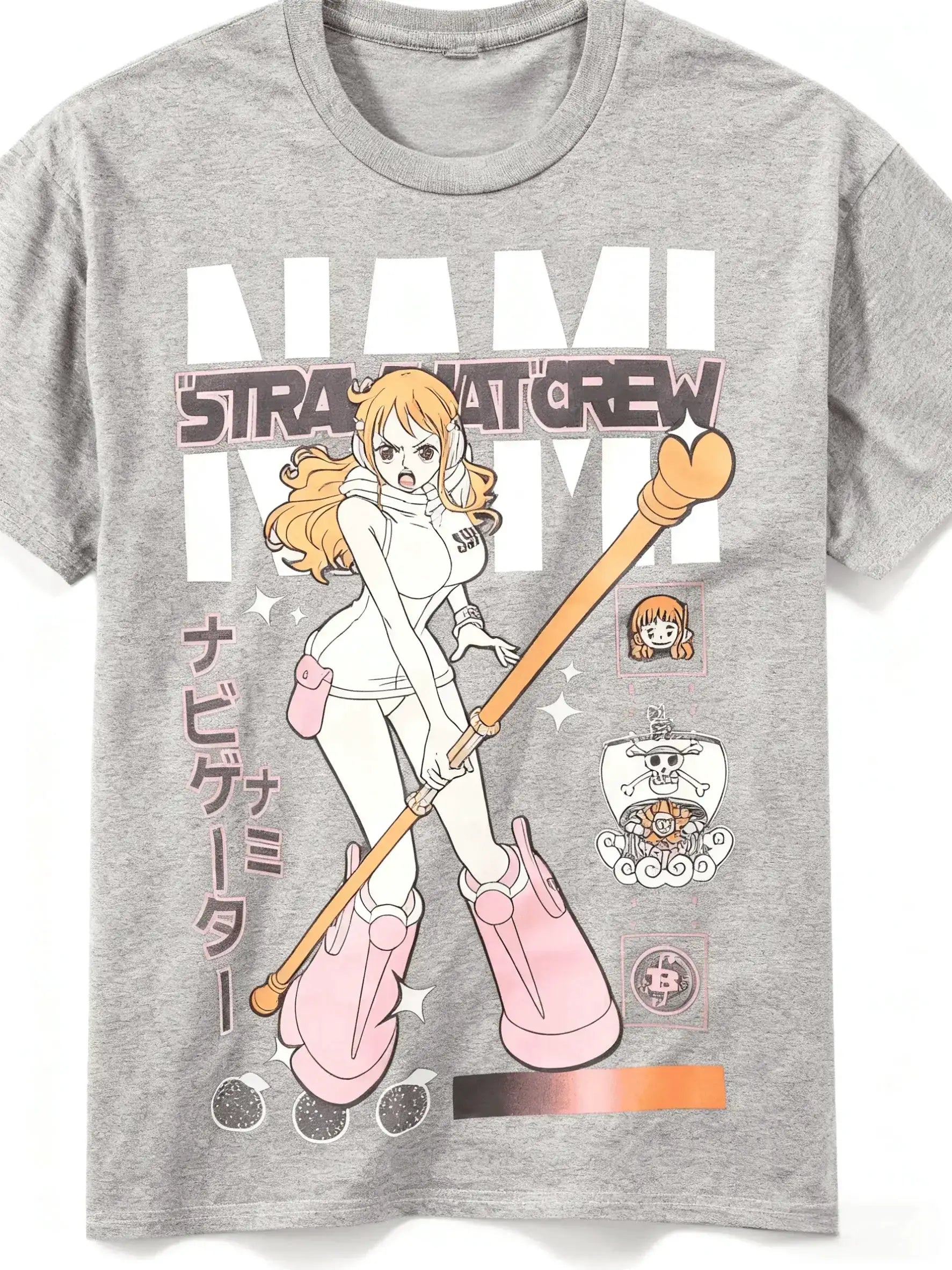 Nami Egghead Island T-Shirt by Infinite Visibility featuring retro Y2K cotton design with island graphic and vibrant colors.