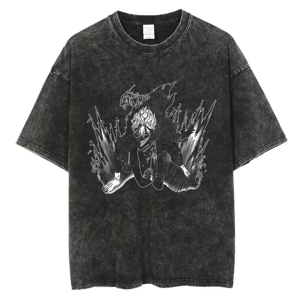Vintage Dandadan Ken Takakura T-shirt by Infinite Visibility featuring manga-inspired graphic on soft fabric.