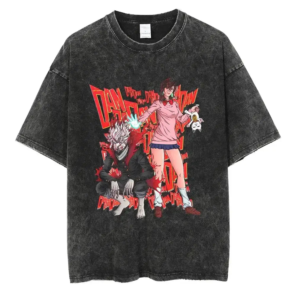 Vintage Dandadan Ken Takakura manga T-shirt by Infinite Visibility, featuring graphic print of the character on soft fabric.