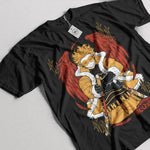 Wing Hero Hawks T-Shirt featuring Keigo Takami from anime manga, with a detailed graphic print on a black T-shirt by Infinite Visibility.