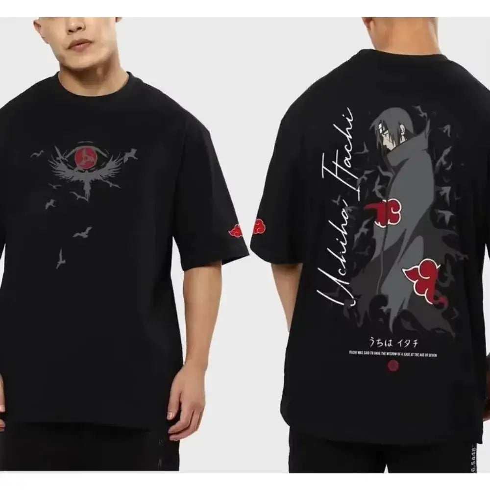 Infinite Visibility Naruto cotton T-shirt featuring breathable fabric and anime design, perfect for family casual wear.