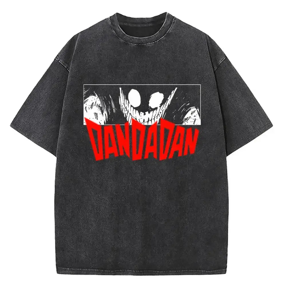 Japanese anime-inspired Dandadan Okarun T-shirt by Infinite Visibility featuring vibrant graphic art on a casual tee.