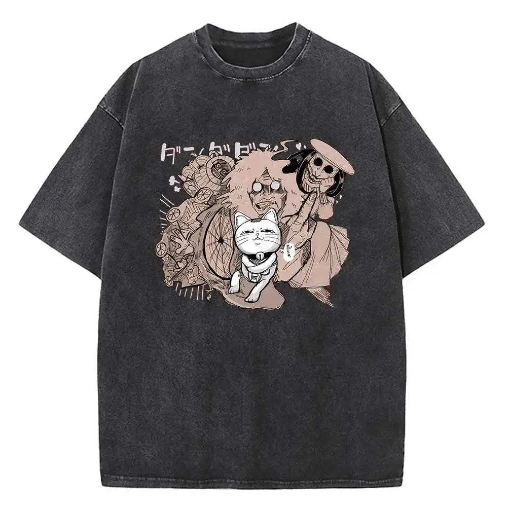 Japanese anime-inspired Dandadan Okarun T-shirt by Infinite Visibility featuring bold graphic art on a casual tee