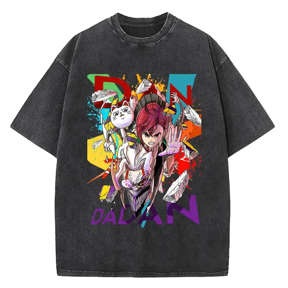 Infinite Visibility Dandadan Okarun T-shirt featuring Japanese anime aesthetic design, casual unisex graphic tee.