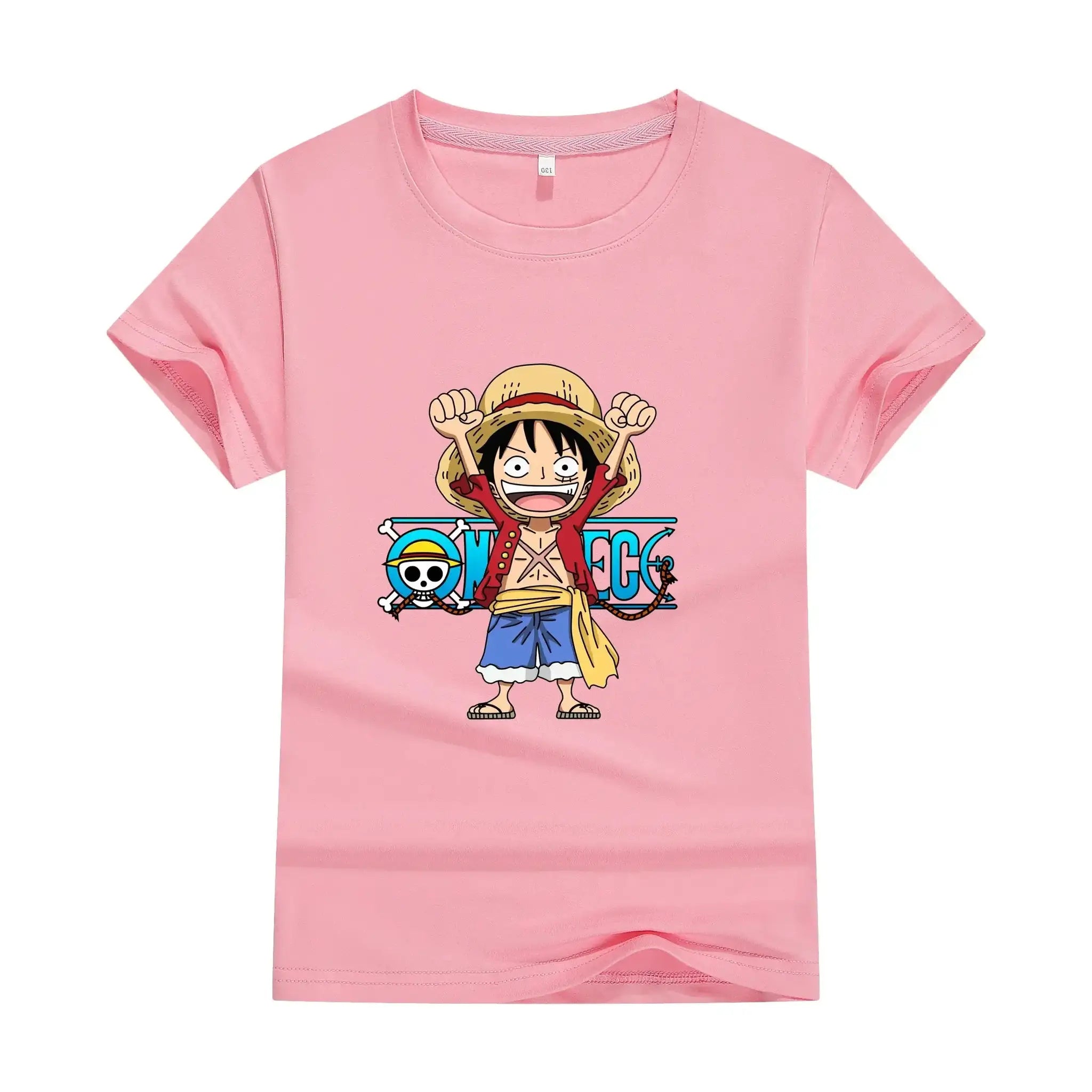 Cute unisex One Piece anime cotton T-shirt by Infinite Visibility featuring character artwork, perfect for summer wear.