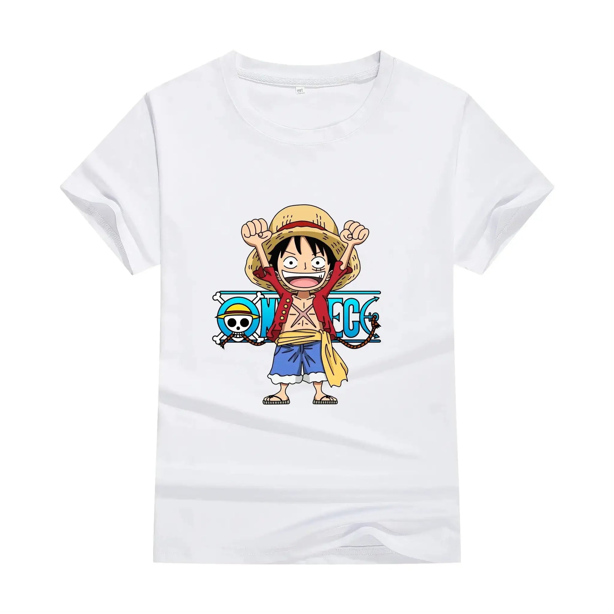 Unisex One Piece Anime Cotton T-shirt with cute design, perfect for summer, by Infinite Visibility.