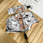 Infinite Visibility One Piece Nika Luffy fold umbrella with automatic opening, sun protection, featuring vibrant character design.