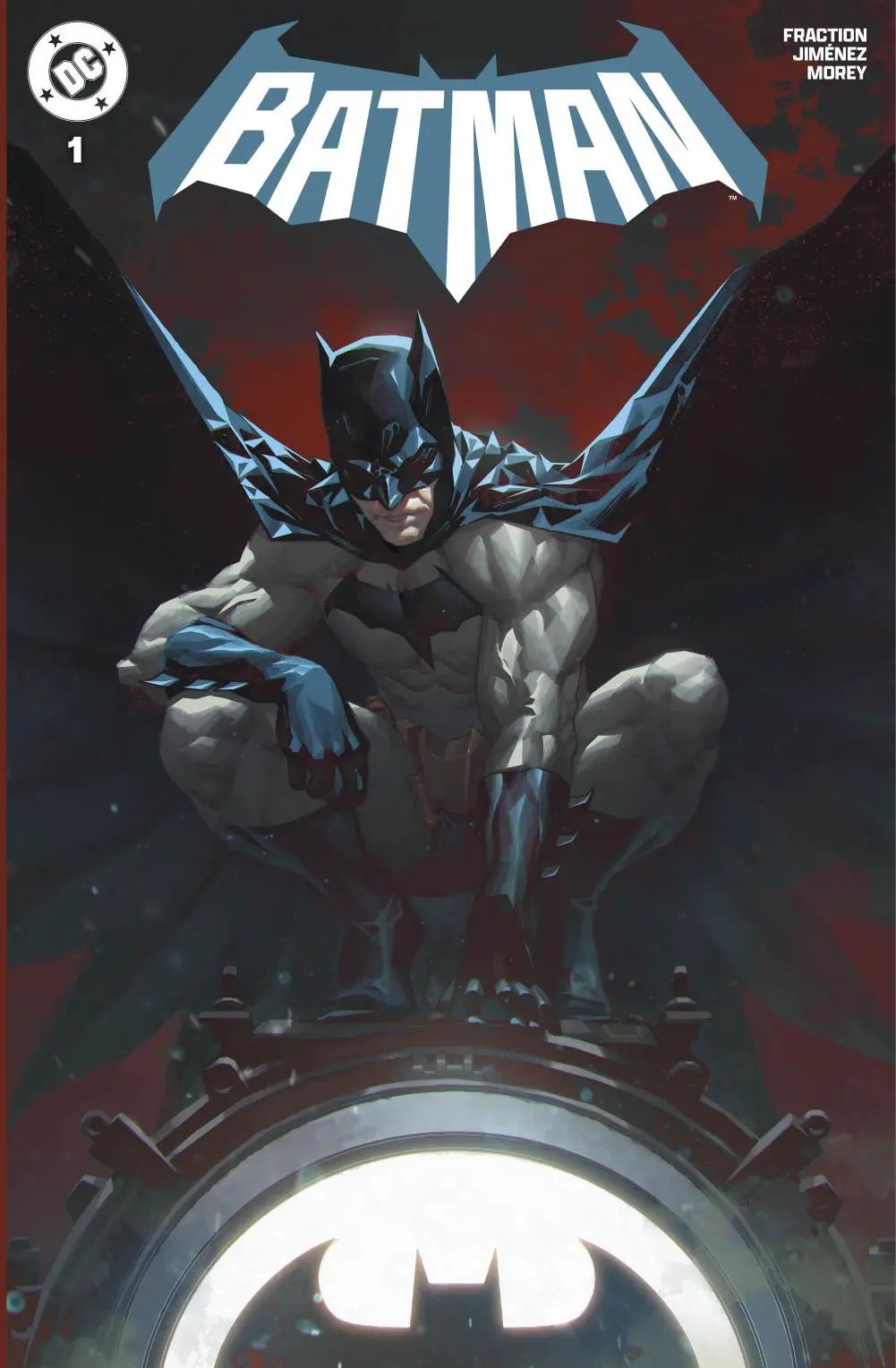 Batman #1 comic book trade cardstock with Kael Ngu variant cover from Jams Fortress Comics, featuring Batman in a dynamic pose.