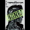 Signed Terminator #1 comic book by Jams Fortress Comics, black and white variant, featuring artwork and a Certificate of Authenticity.