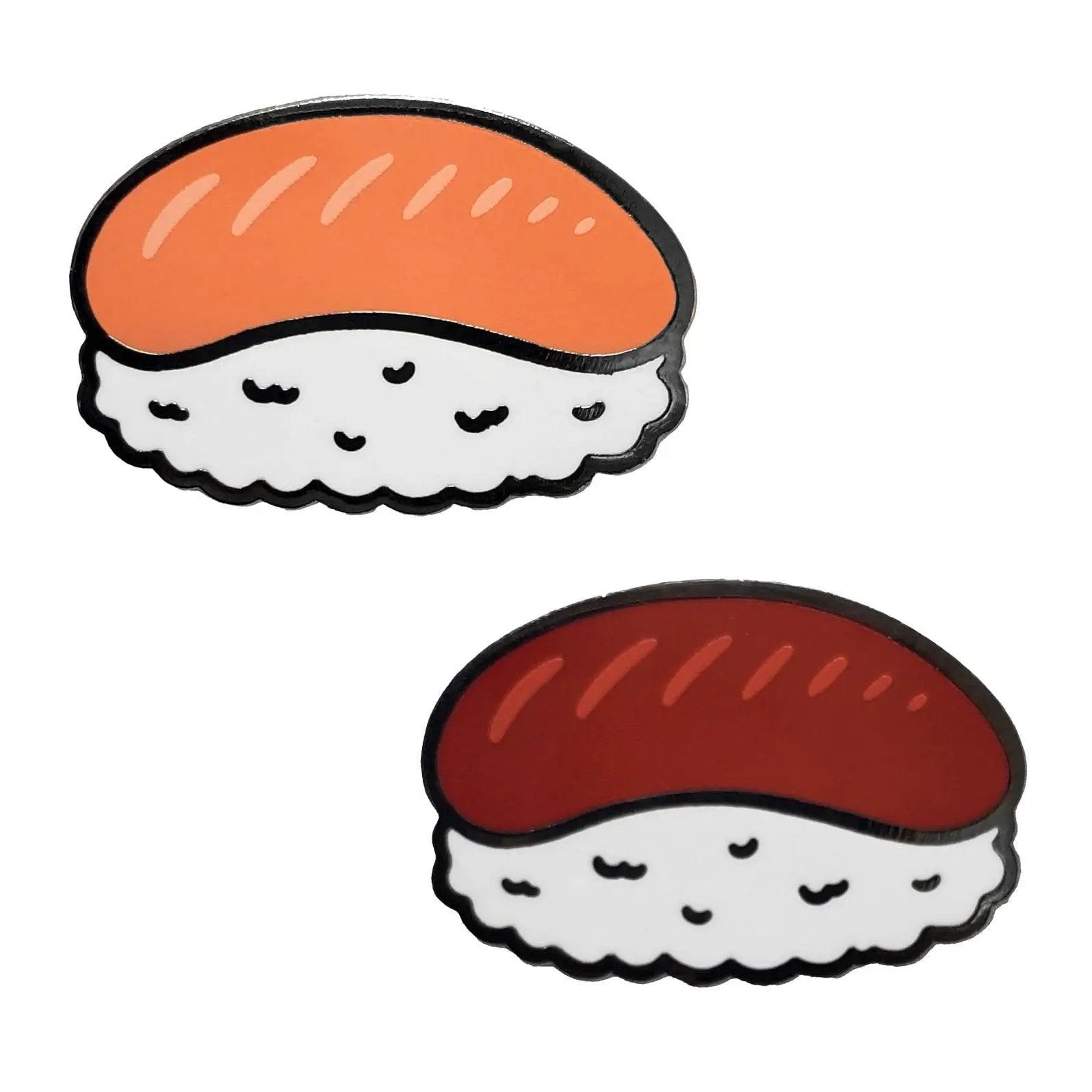 Kolorspun Sushi-themed golf ball marker featuring a colorful, detailed sushi design on a metal marker for golf accessories.