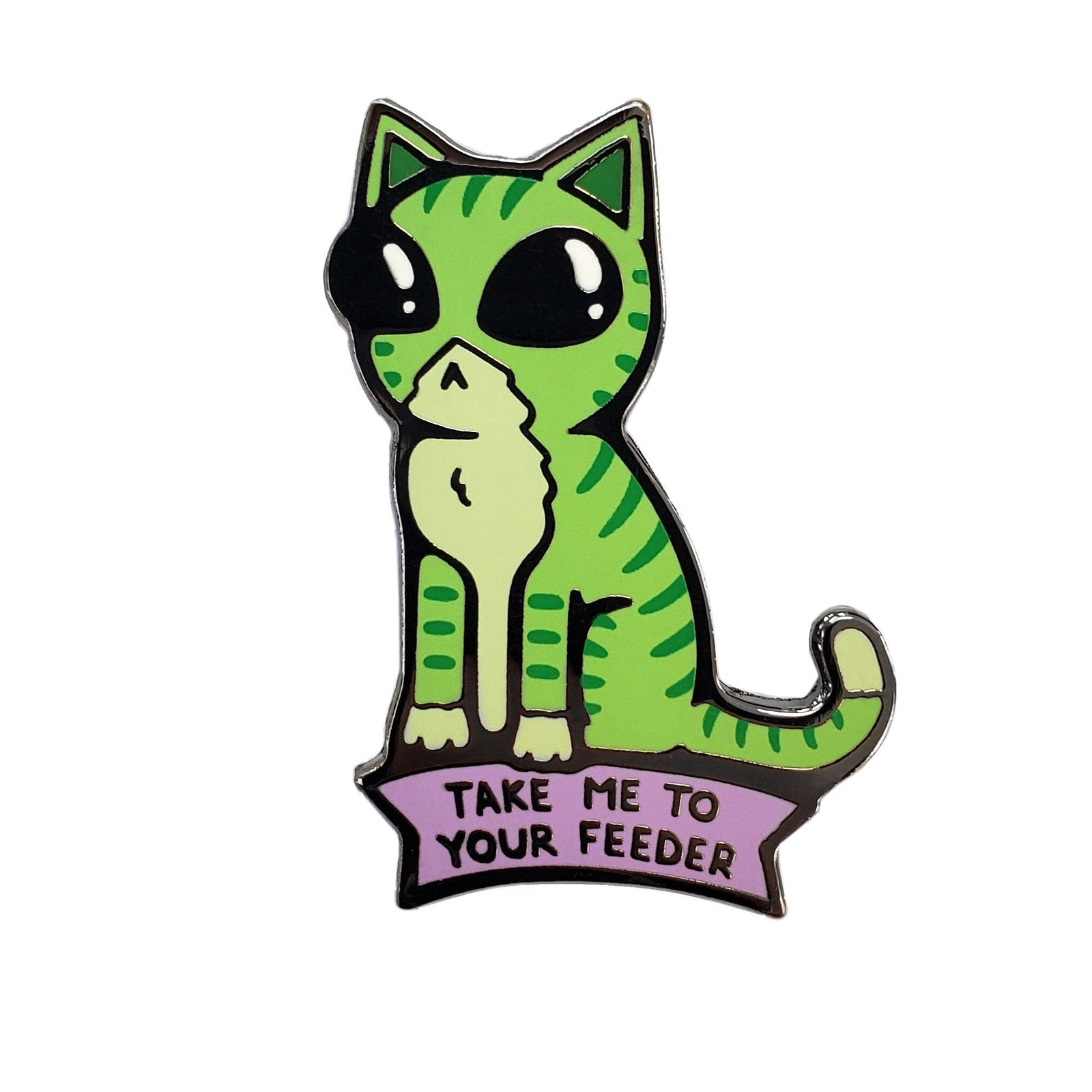 Kolorspun Take Me To Your Feeder cat-themed golf ball marker with colorful design and fun feline illustration.