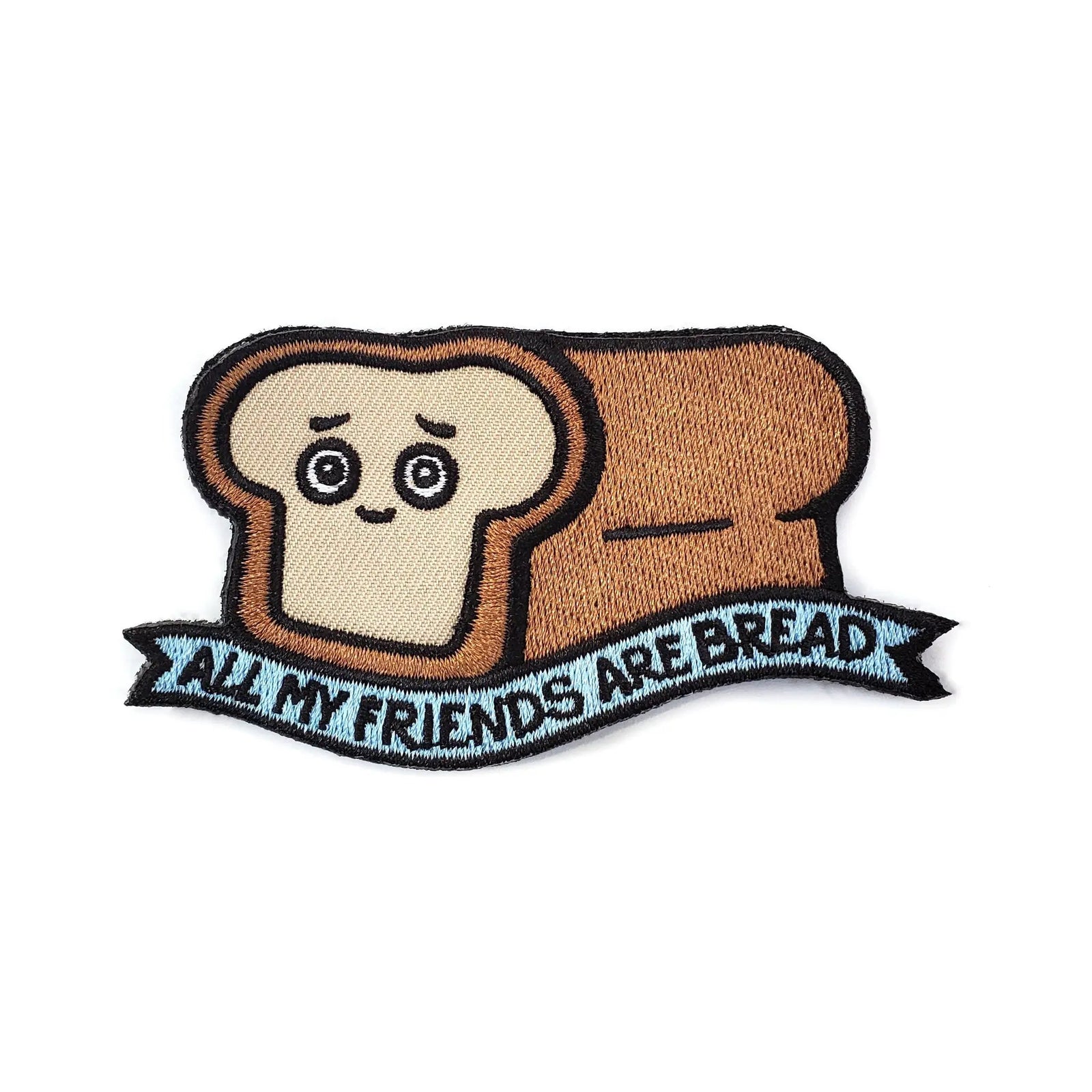 Kolorspun All My Friends Are Bread patch showing a colorful fabric patch with bread-themed design on a neutral background.