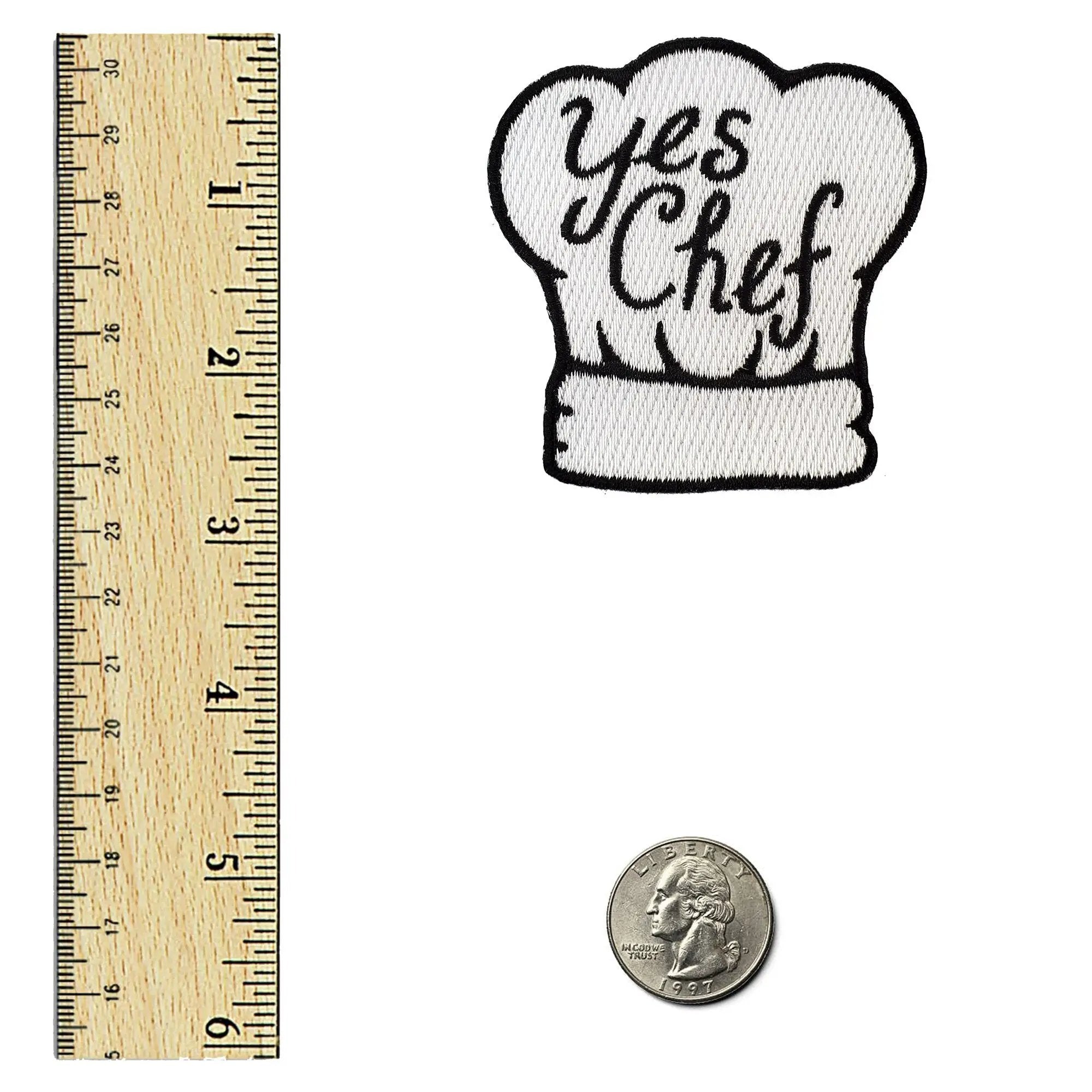 Kolorspun Yes Chef patch showing a colorful embroidered design on fabric for clothing or accessories.
