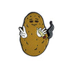 Kolorspun baked potato pin featuring a realistic, colorful potato design perfect for accessories or pin collections.