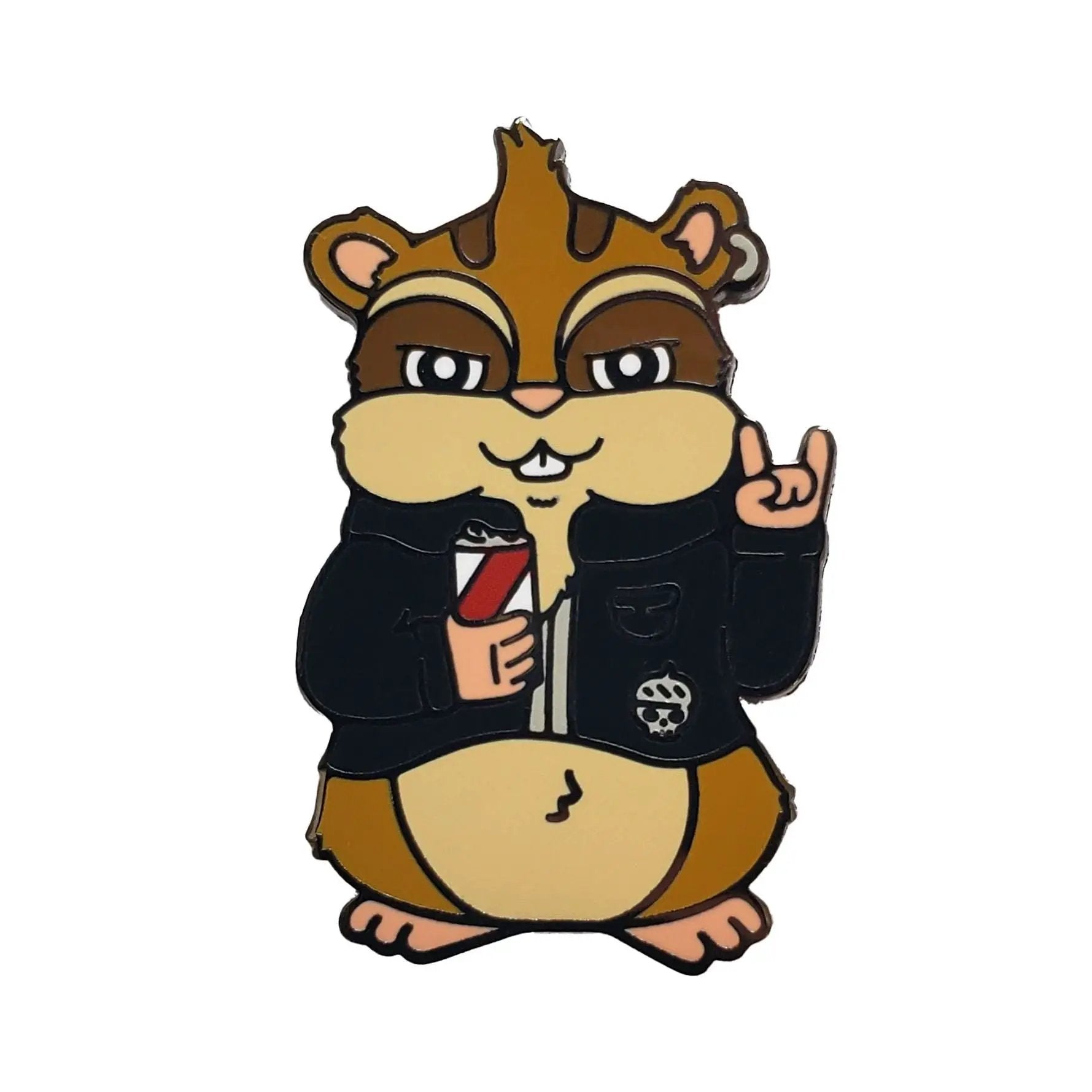 Kolorspun Chip Punk Chipmunk pin featuring a colorful, playful chipmunk design on a metal pin badge.