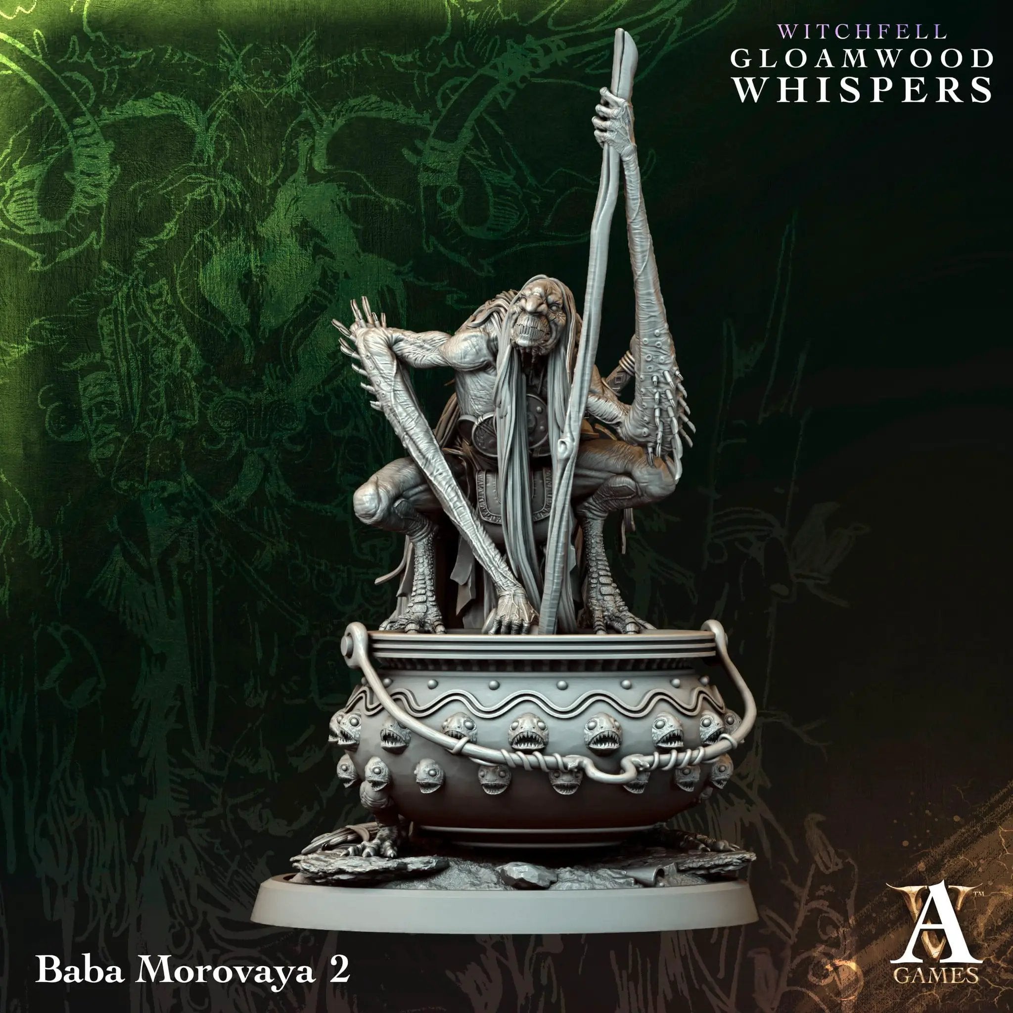 3D printed Baba Morovayas miniature by Last Hope Miniatures, featuring detailed sculpting from Archvillain Games.