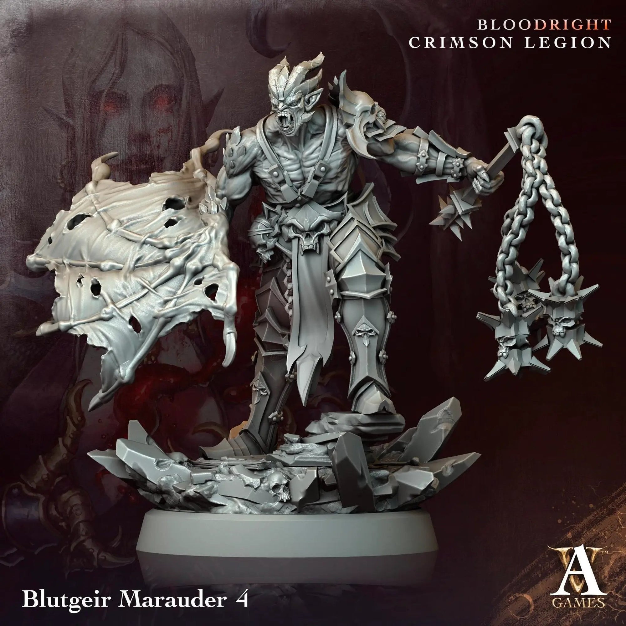 3D printed Blutgeir Marauders miniature by Last Hope Miniatures, featuring detailed warrior figures with armor and weapons.