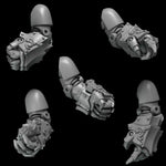 10 3D printed Crimson Wings Big Fists miniatures by Last Hope Miniatures for Greytide Studio, shown in detailed close-up.