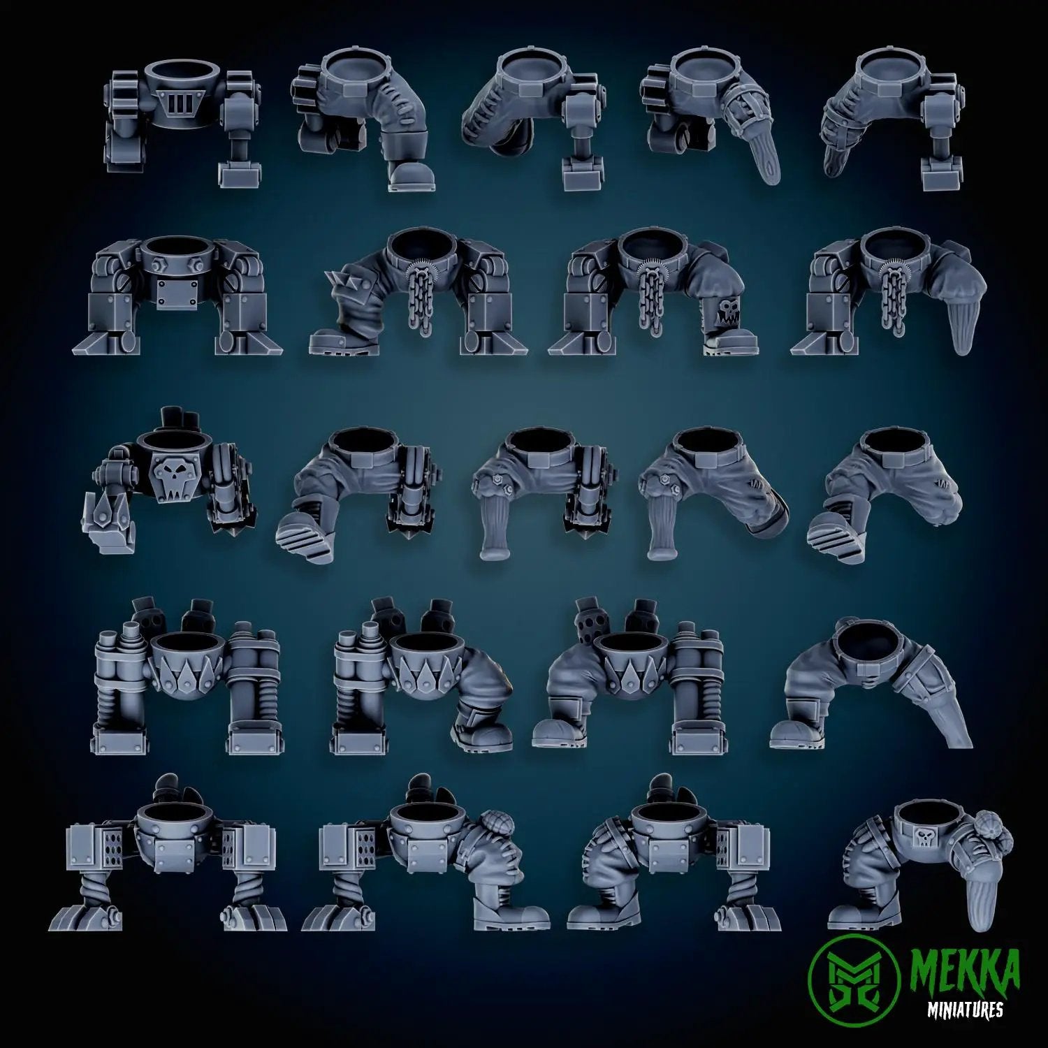 3D printed Cybork Legs miniature by Last Hope Miniatures, featuring detailed mechanical and organic design elements.