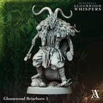 3D printed Gloamwood Briarborns miniatures by Last Hope Miniatures for Archvillain Games, detailed fantasy figurines on a scenic base.