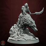 3D printed Orc Dire Wolf Riders miniature by Last Hope Miniatures, featuring detailed orc warriors mounted on fierce wolf figures.