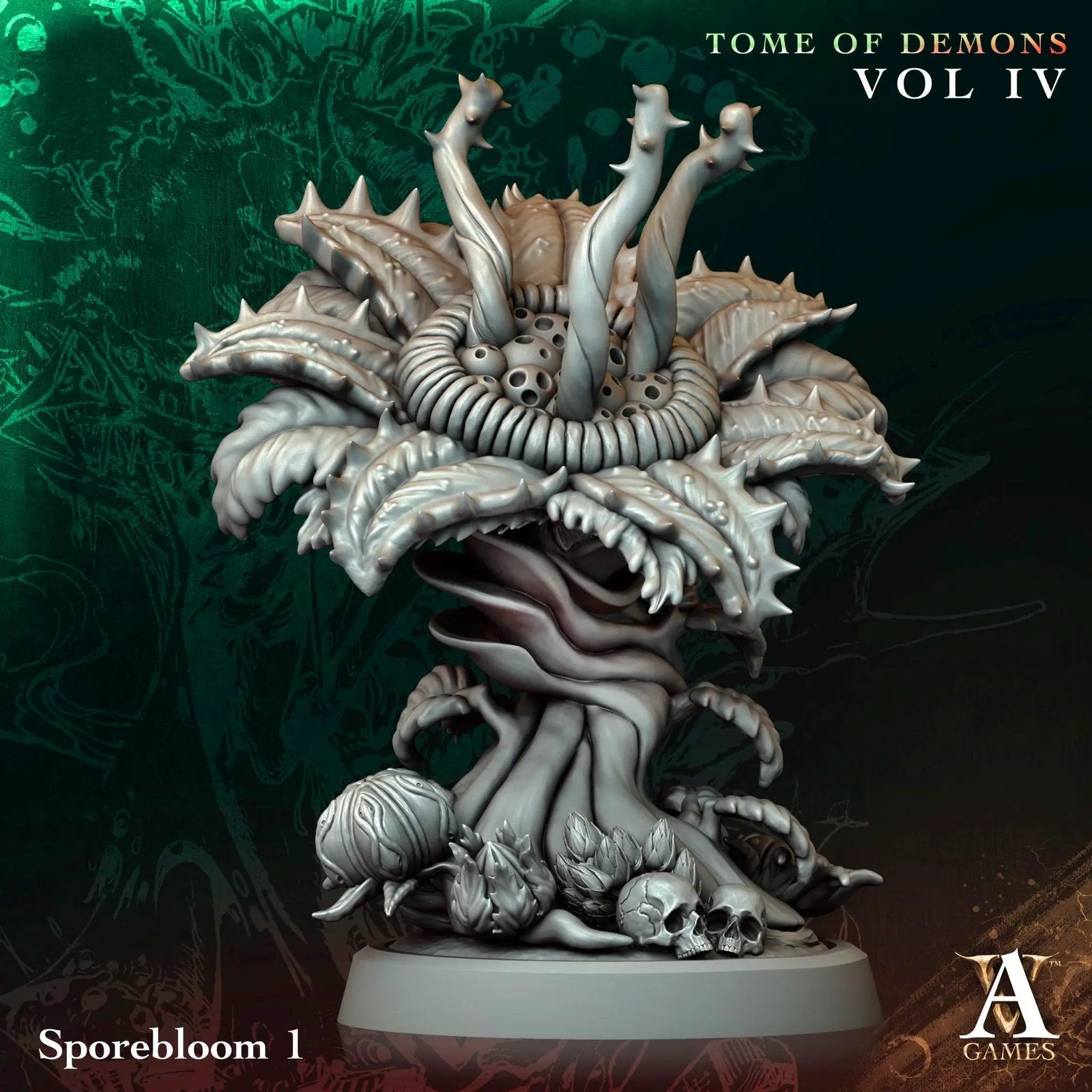3D printed Spore Blooms miniature by Last Hope Miniatures for tabletop gaming, featuring detailed organic plant designs.