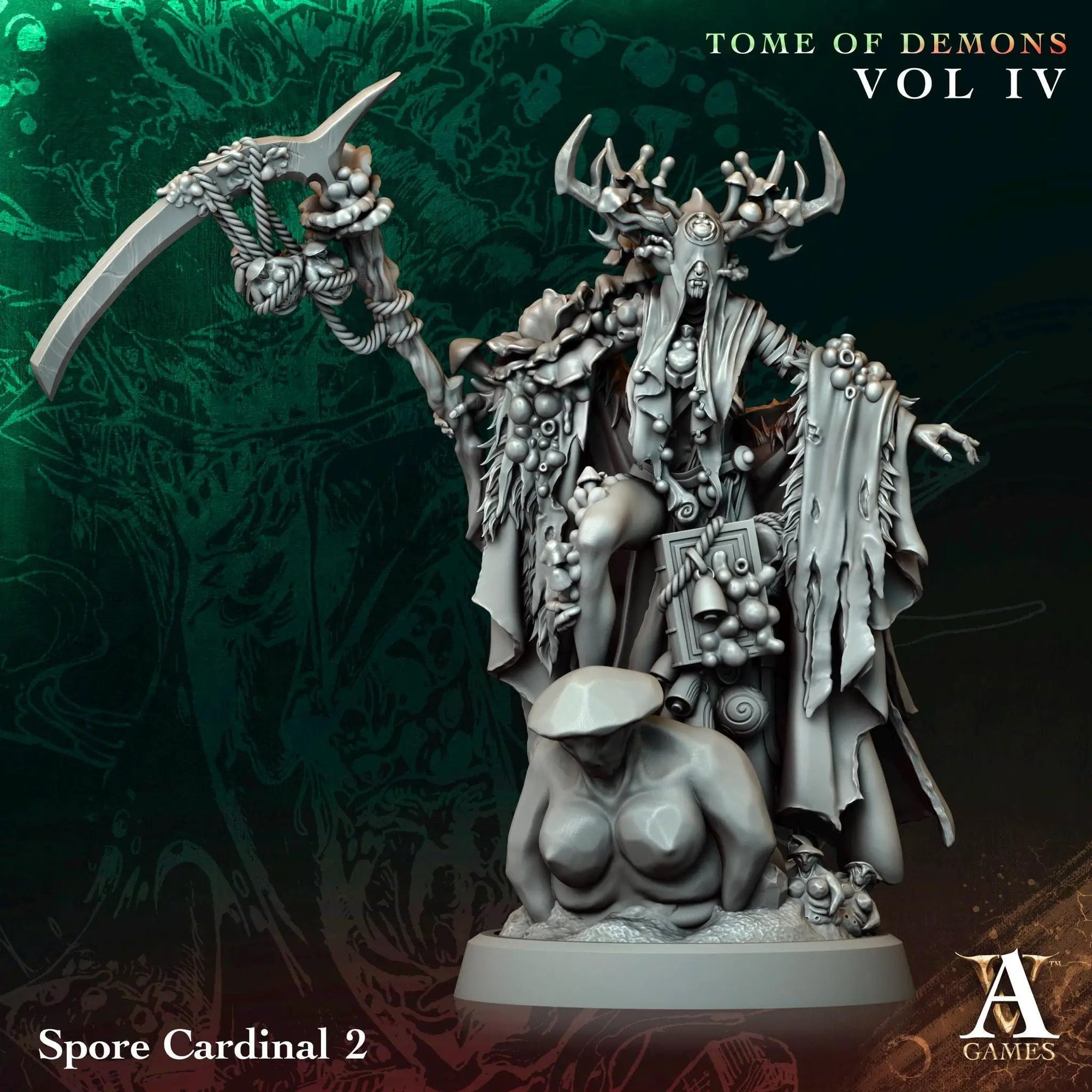 3D printed Spore Cardinals miniature by Last Hope Miniatures for Archvillain Games, featuring detailed insect-like bird figures.