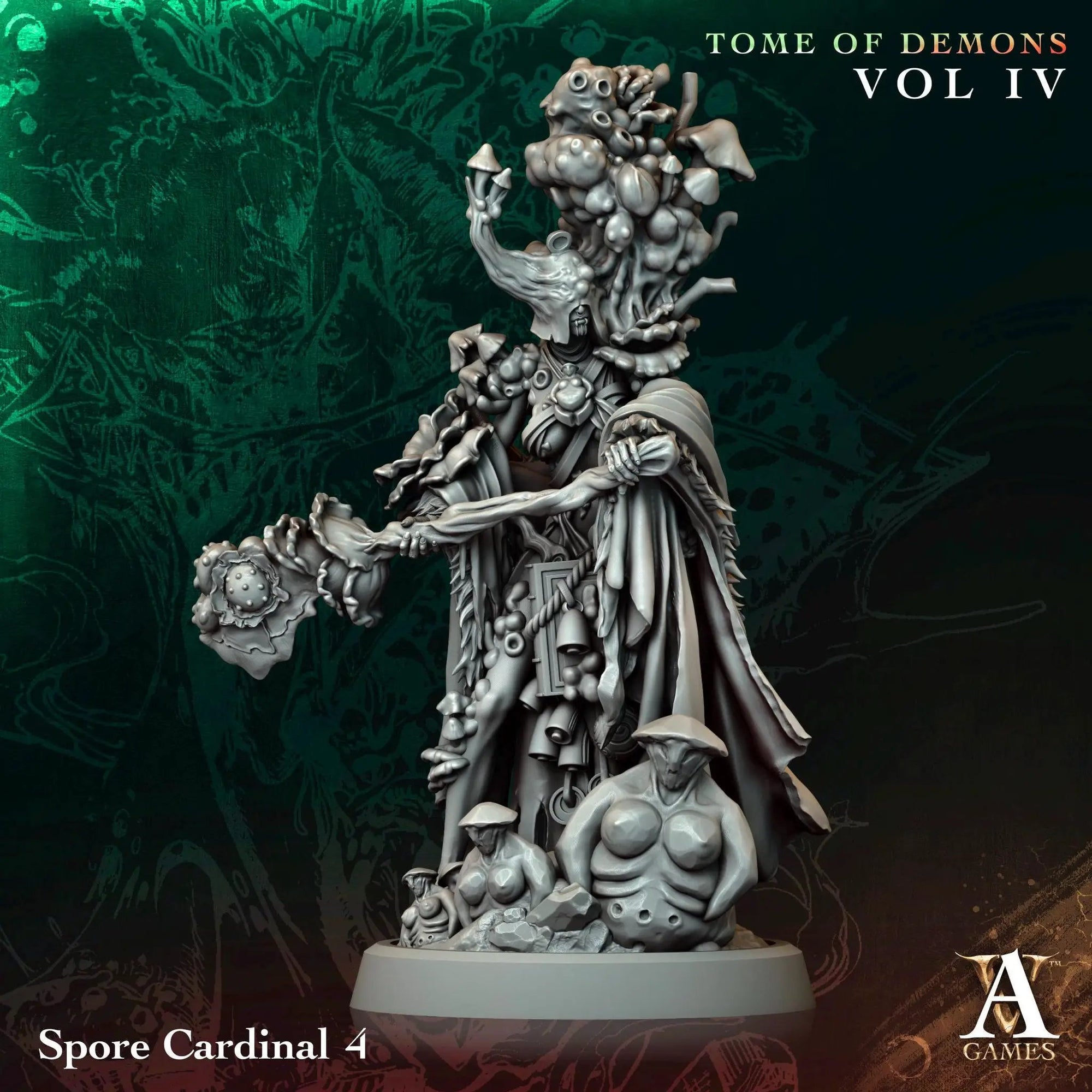 3D printed Spore Cardinals miniature by Last Hope Miniatures for Archvillain Games, featuring detailed insect-inspired design.