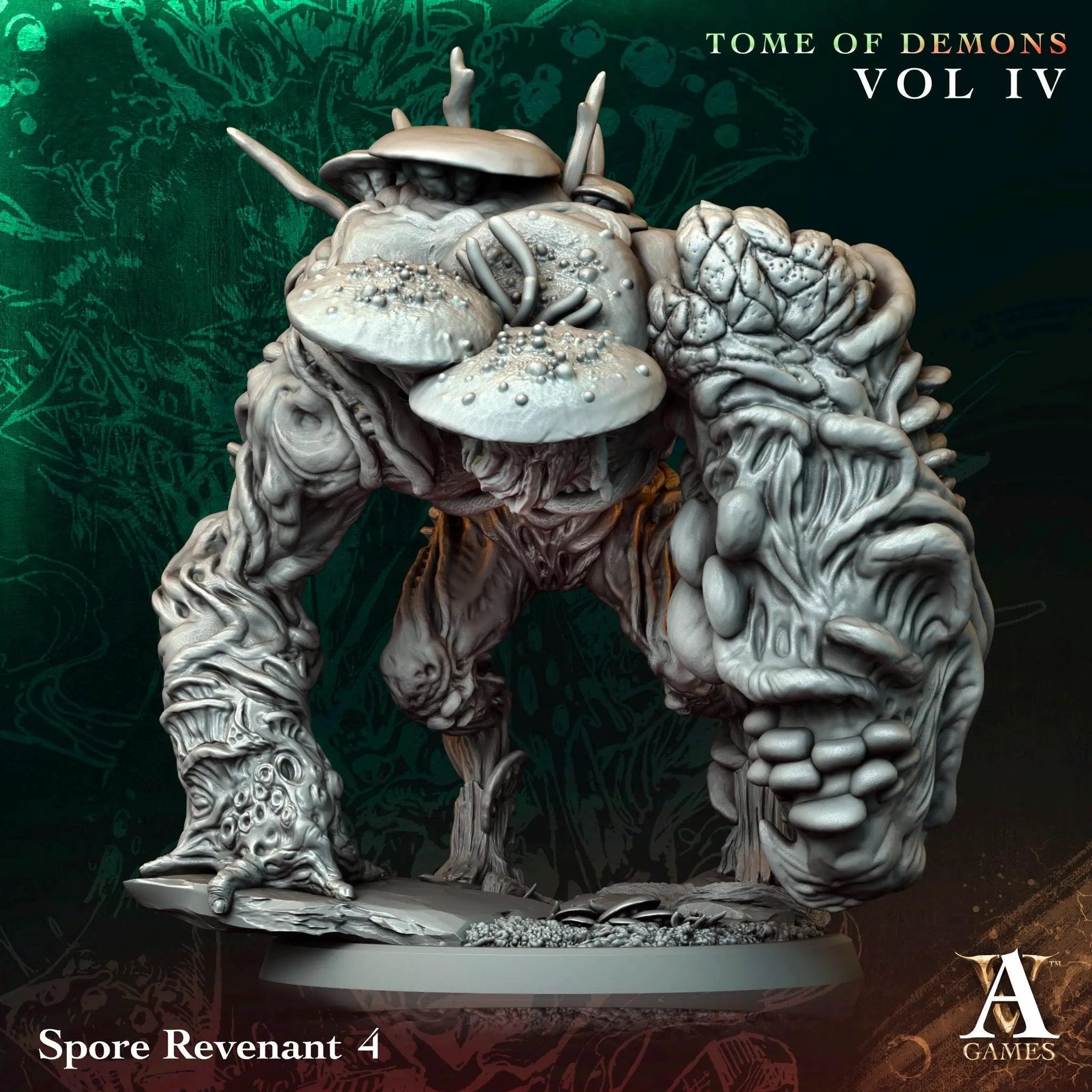 3D printed Spore Revenant miniature by Last Hope Miniatures, featuring detailed organic textures and menacing design.