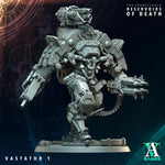 3D printed Vastators miniature by Last Hope Miniatures for Archvillain Games, showcasing detailed sculpt and dynamic pose.