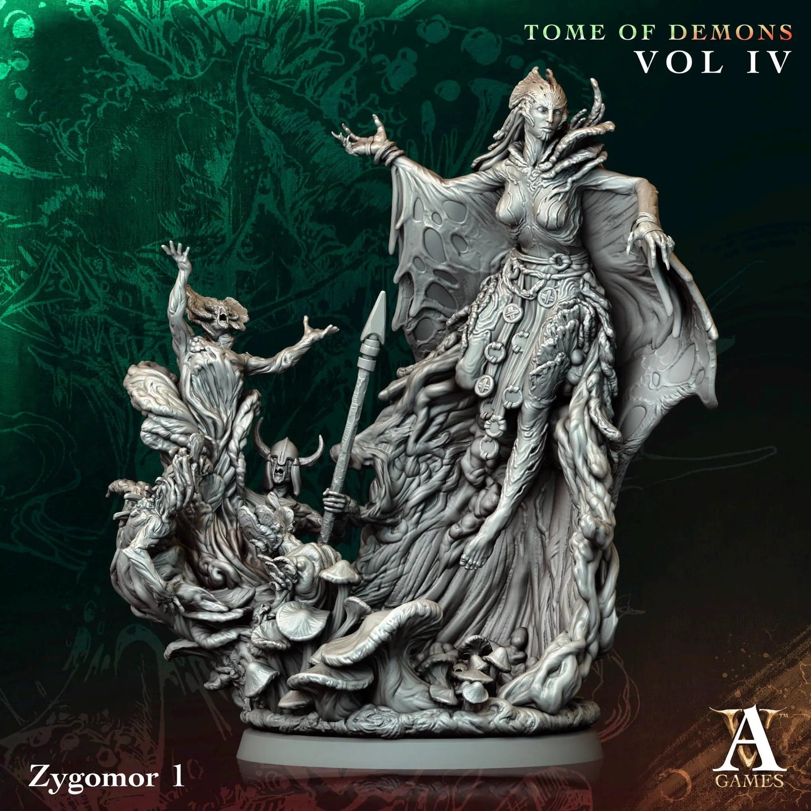 3D printed Zygom miniature from Last Hope Miniatures by Archvillain Games, detailed sci-fi creature with textured surface.