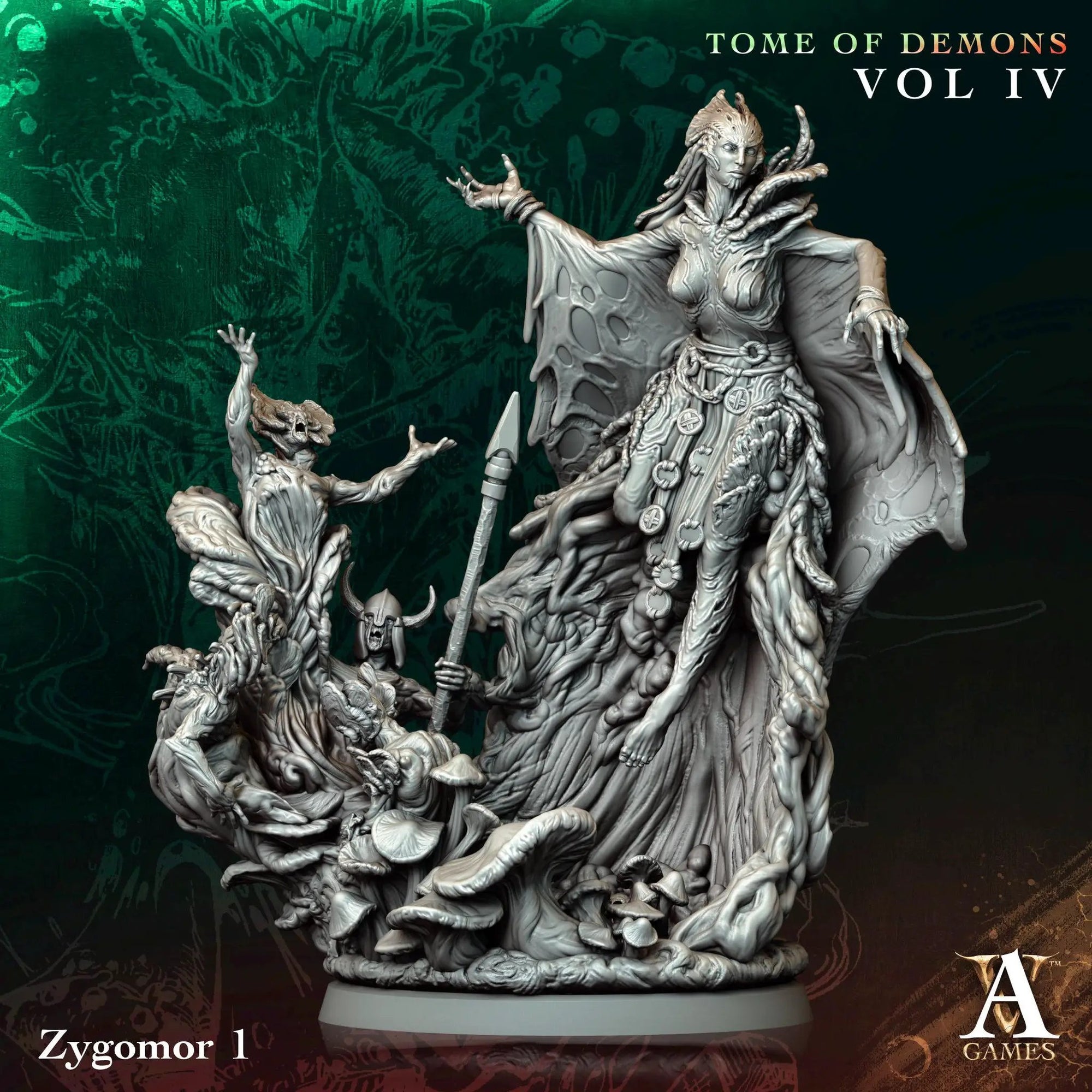 3D printed Zygom miniature from Last Hope Miniatures by Archvillain Games, detailed sci-fi creature with textured surface.
