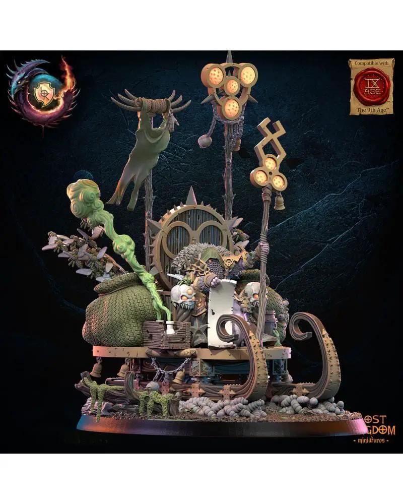 3D printed Klous the Gift Bringer figurine by Lost Kingdom Miniatures, detailed miniature sculpture from Last Hope Miniatures.