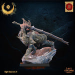 3D printed Night Elf Ninja Hero miniature by Last Hope Miniatures, detailed elf warrior with ninja attire, ready for tabletop gaming.