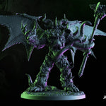 3D printed Abyssal Lord miniature by Last Hope Miniatures, detailed dark fantasy figure with intricate design and menacing pose.