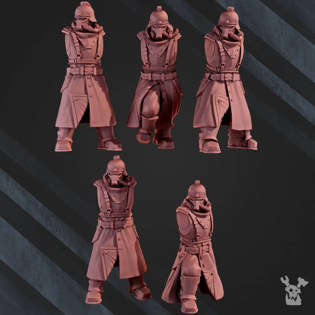 3D printed Death Division Grenadier Squad kit by Last Hope Miniatures, featuring detailed miniatures from DakkaDakka Miniatures collection.