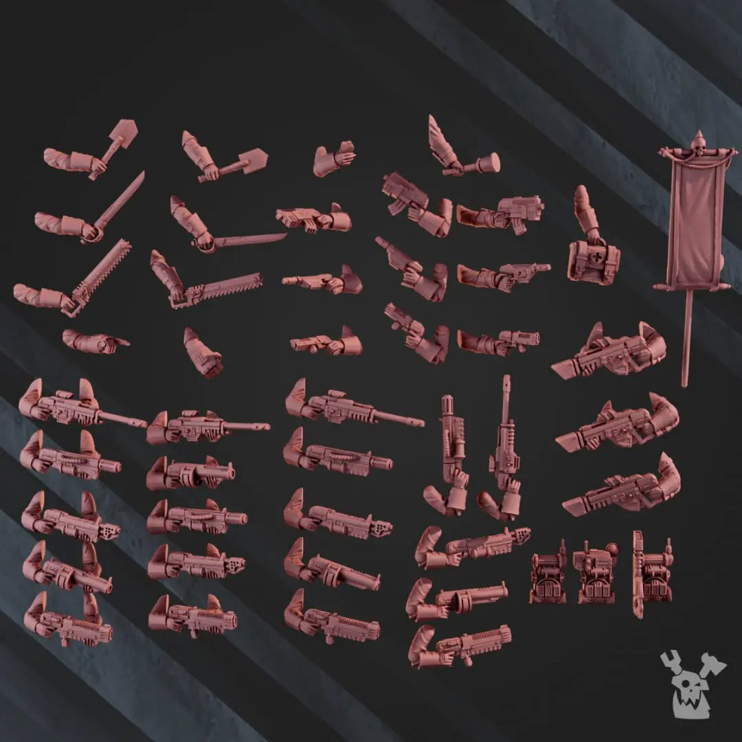 3D printed Death Division Grenadier Squad kit by Last Hope Miniatures, including five detailed miniature figures from DakkaDakka Miniatures.