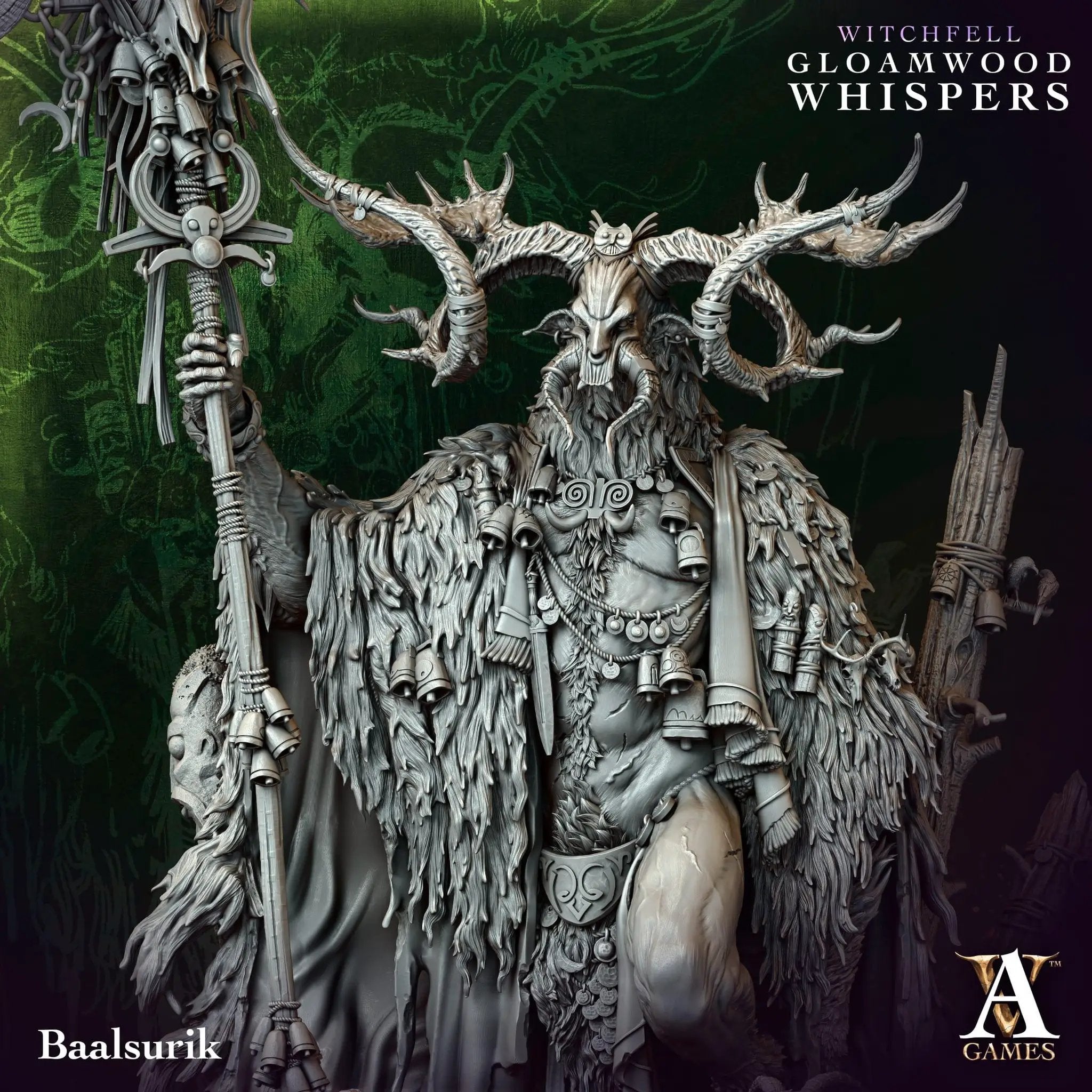 3D printed Baalsurik miniature by Archvillain Games, designed by Last Hope Miniatures, featuring intricate details and dynamic pose.